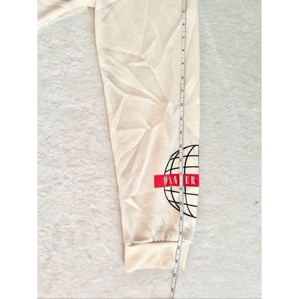 Mighty Fine Wander Eternal cropped raw hem sweatshirt city name graphic hoodie s - Picture 10 of 10